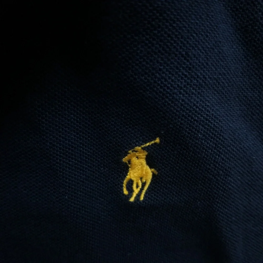 Polo by Ralph Lauren Navy Short Sleeve Polo with Yellow Pony Logo